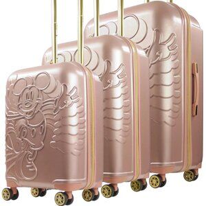 Set of  ROSE GOLD/ FUL Disney Mickey Mouse Rolling LUGGAGE  29"& 25" 21"/